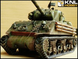 US Army Green Coating Sherman Fury M4 Tank KNL HOBBY